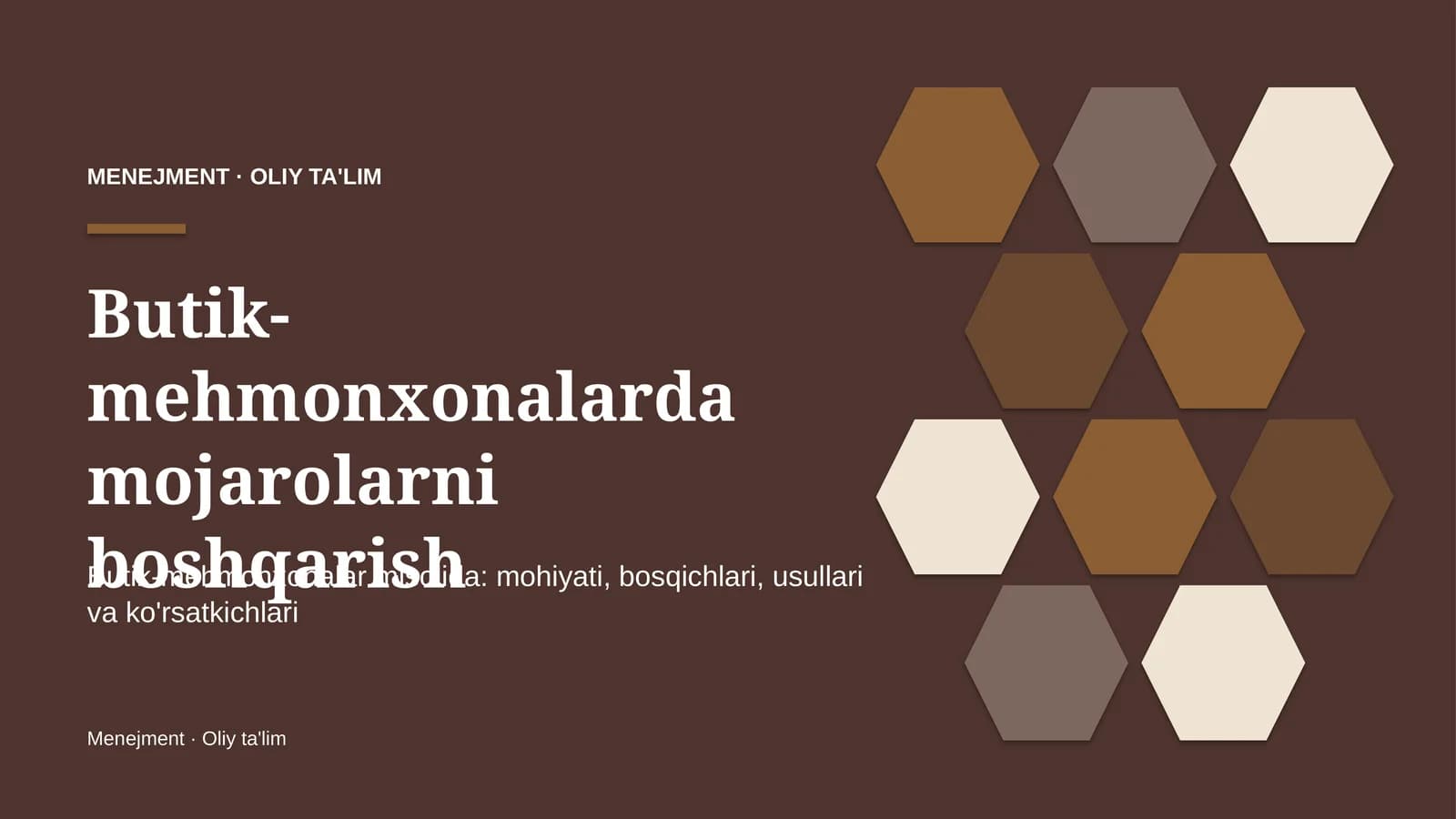 Butik-mehmonxonalar misolida: mohiyati, bosqichlari, usullari va ko'rsatkichlari