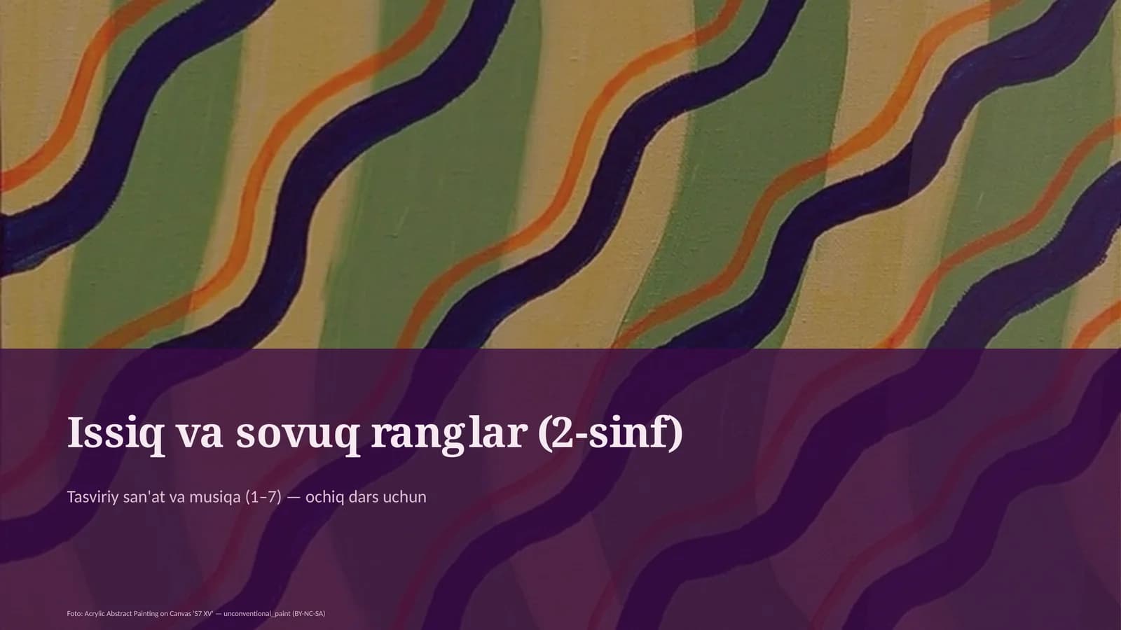 Tasviriy san'at va musiqa (1–7) — ochiq dars uchun