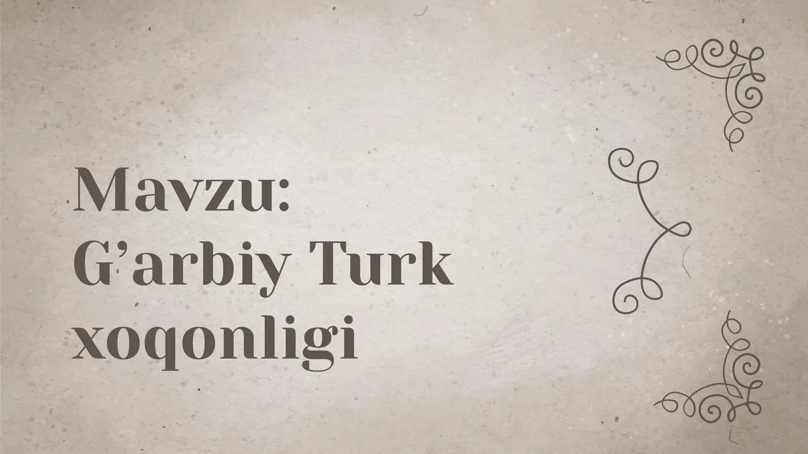 G’arbiy Turk xoqonligi