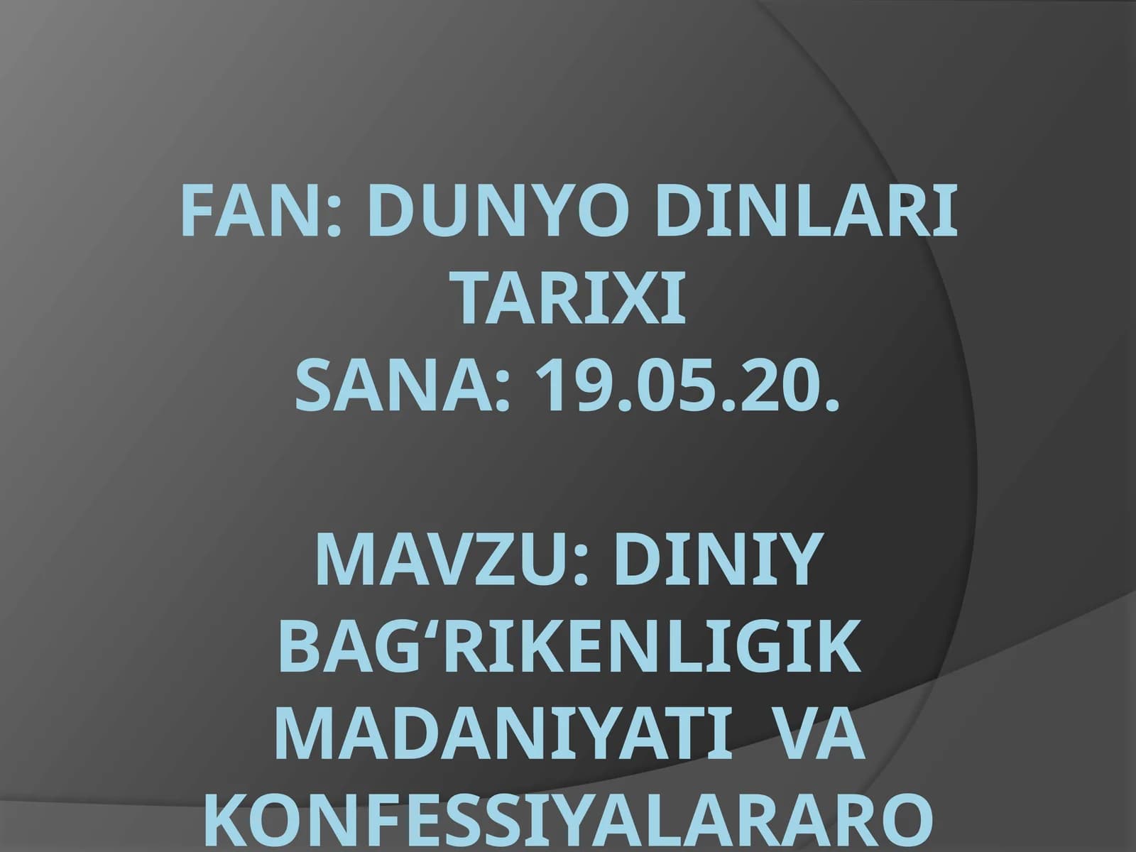 Dunyo dinlari tarixisana