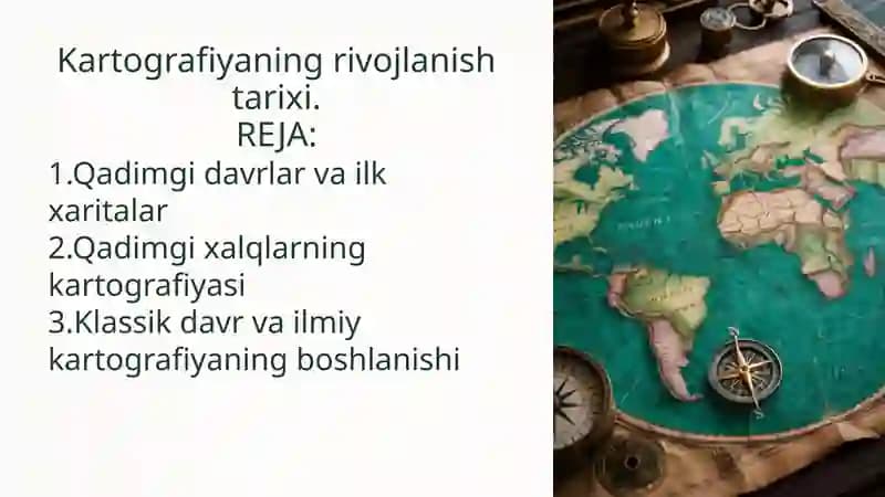 Kartografiyaning rivojlanish tarixi