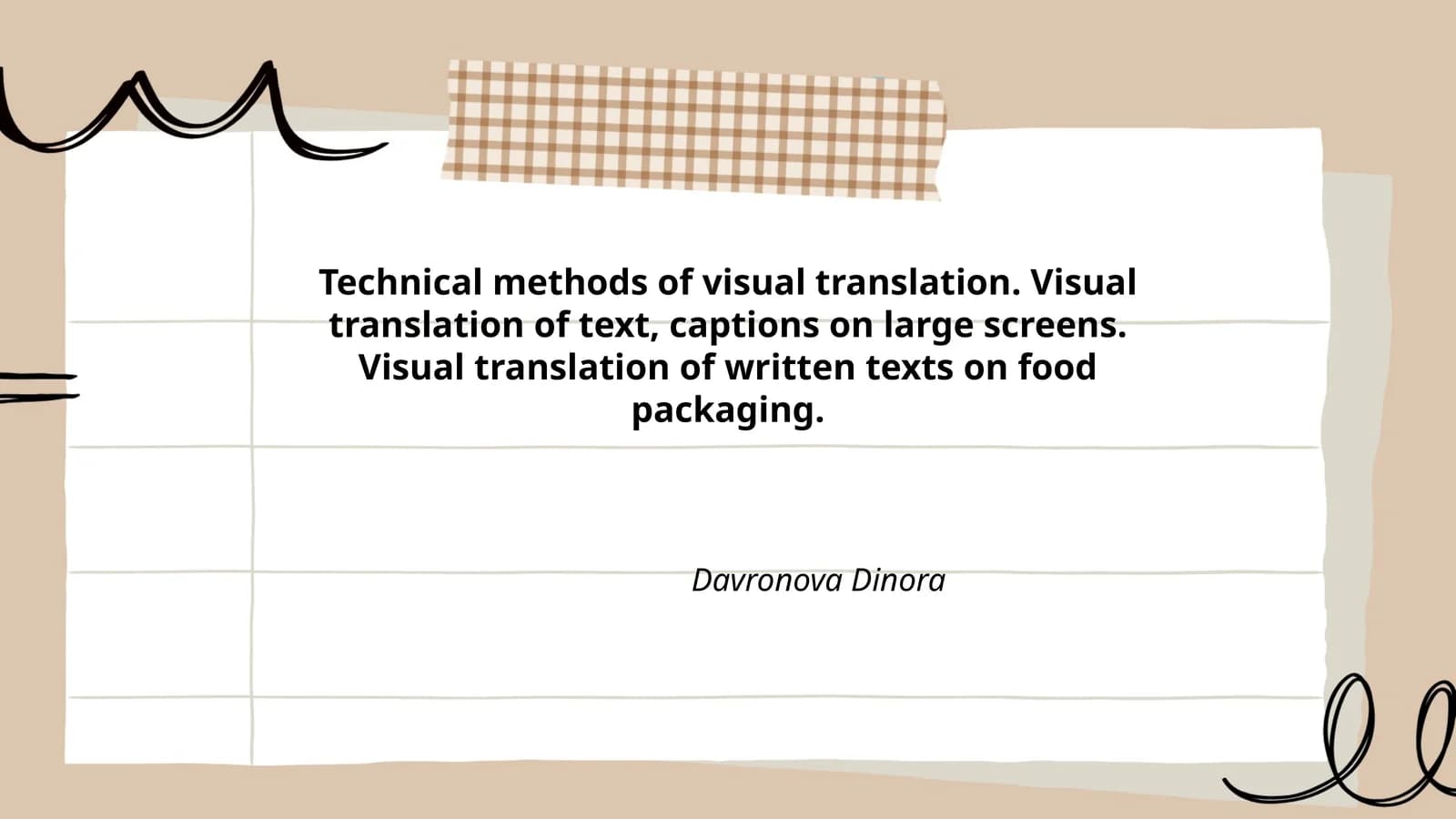 Visual Translation Techniques