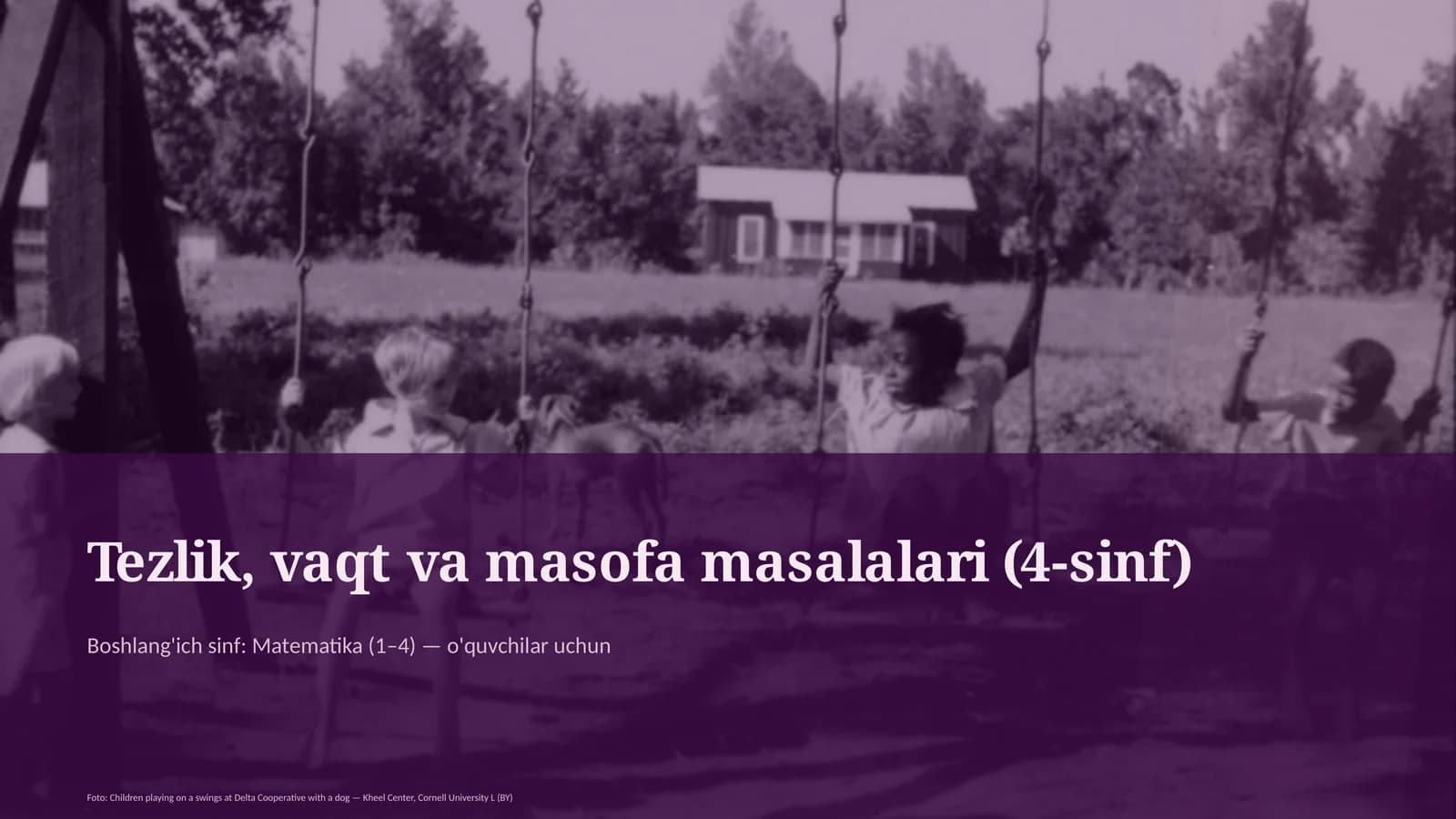 Tezlik, vaqt va masofa masalalari (4-sinf)