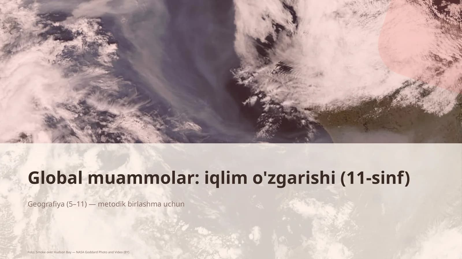 Global muammolar: iqlim o'zgarishi (11-sinf)