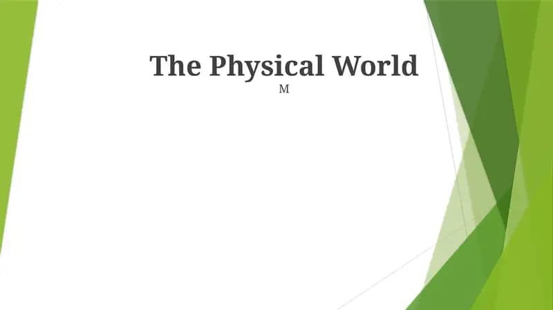 The Physical World