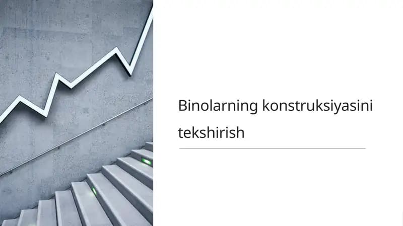 SANOAT BINOSI KONSTRUKSIYALARINI SHIKASTLANISH HOLATI BO‘YICHA TADQIQ ETISH