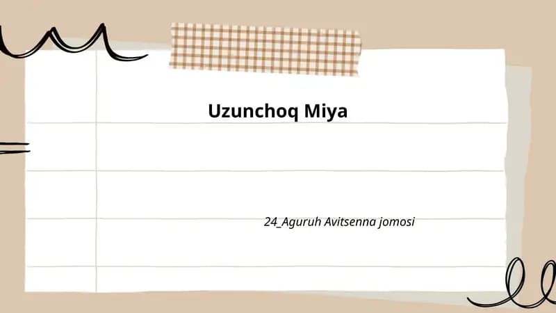 Узунчоқ мия