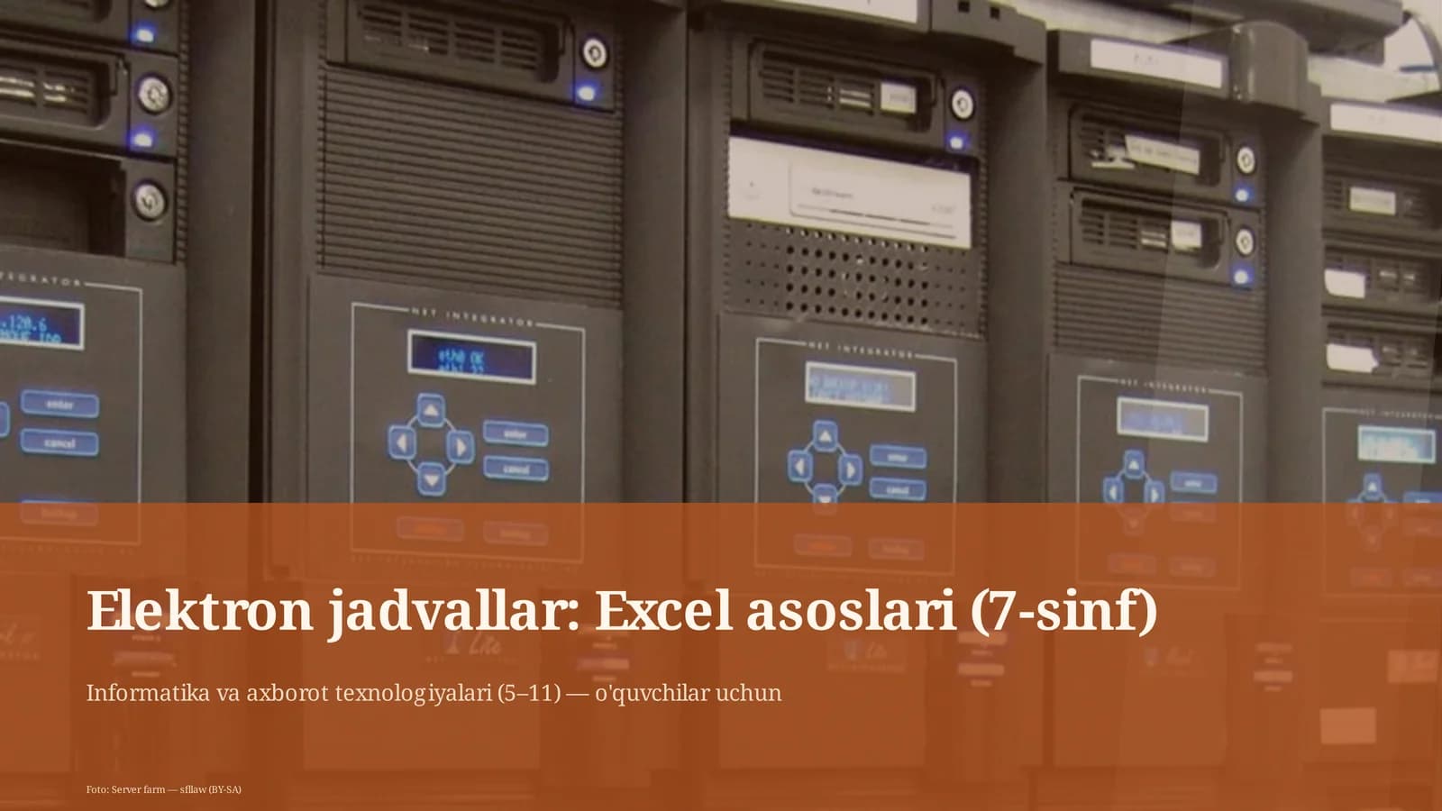 Elektron jadvallar: Excel asoslari (7-sinf)