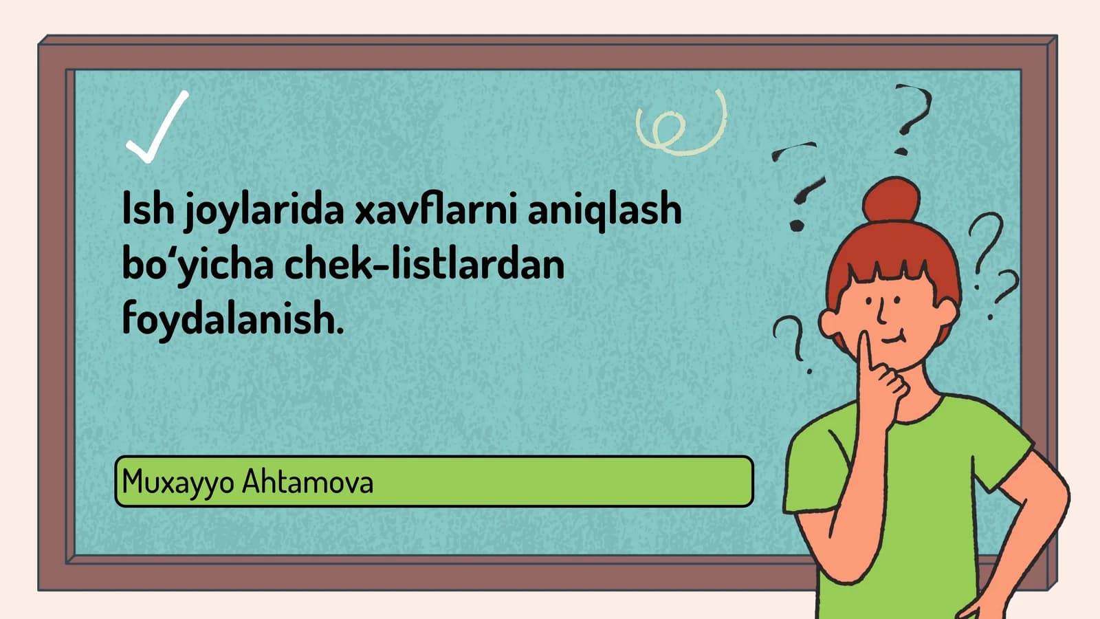 Chek-listlar xavflarni aniqlash usuli
