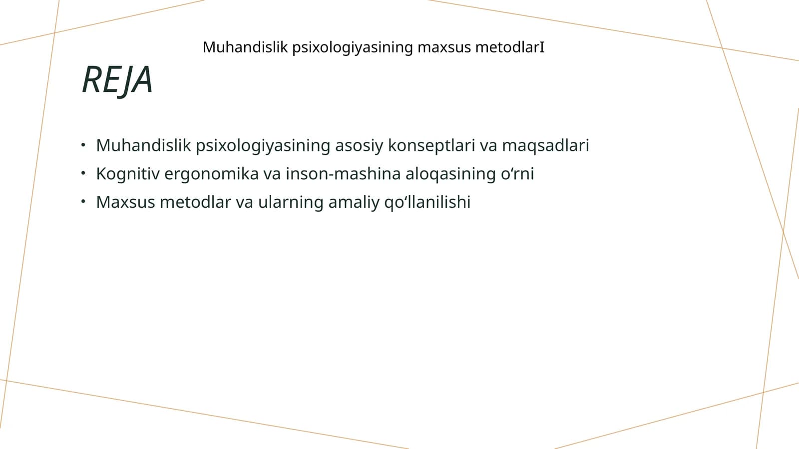 Muhandislik psixologiyasining asosiy tushunchalari va ularning rivojlanishi