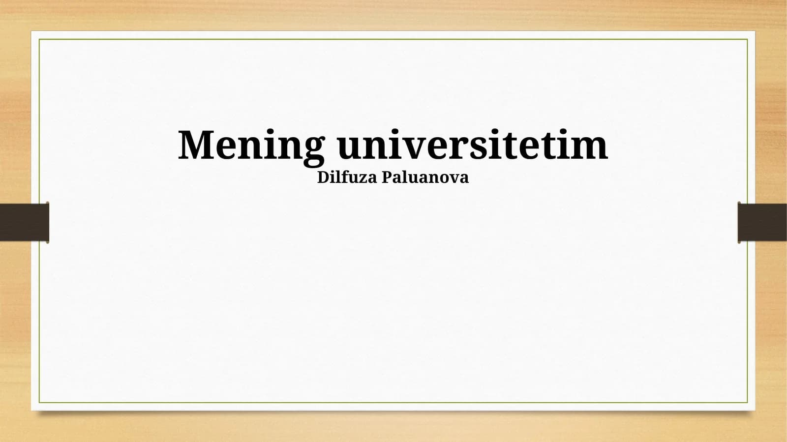 Mening universitetim