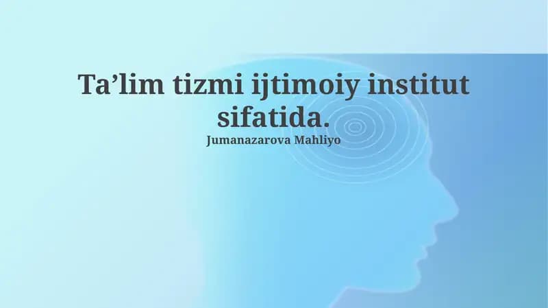 Ta'limning kelajagi