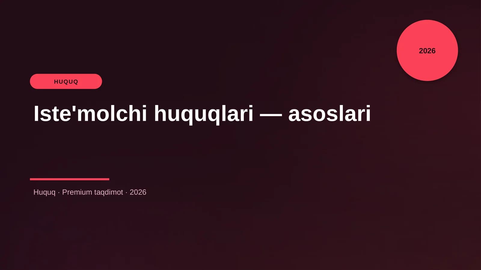 Iste'molchi huquqlari — asoslari