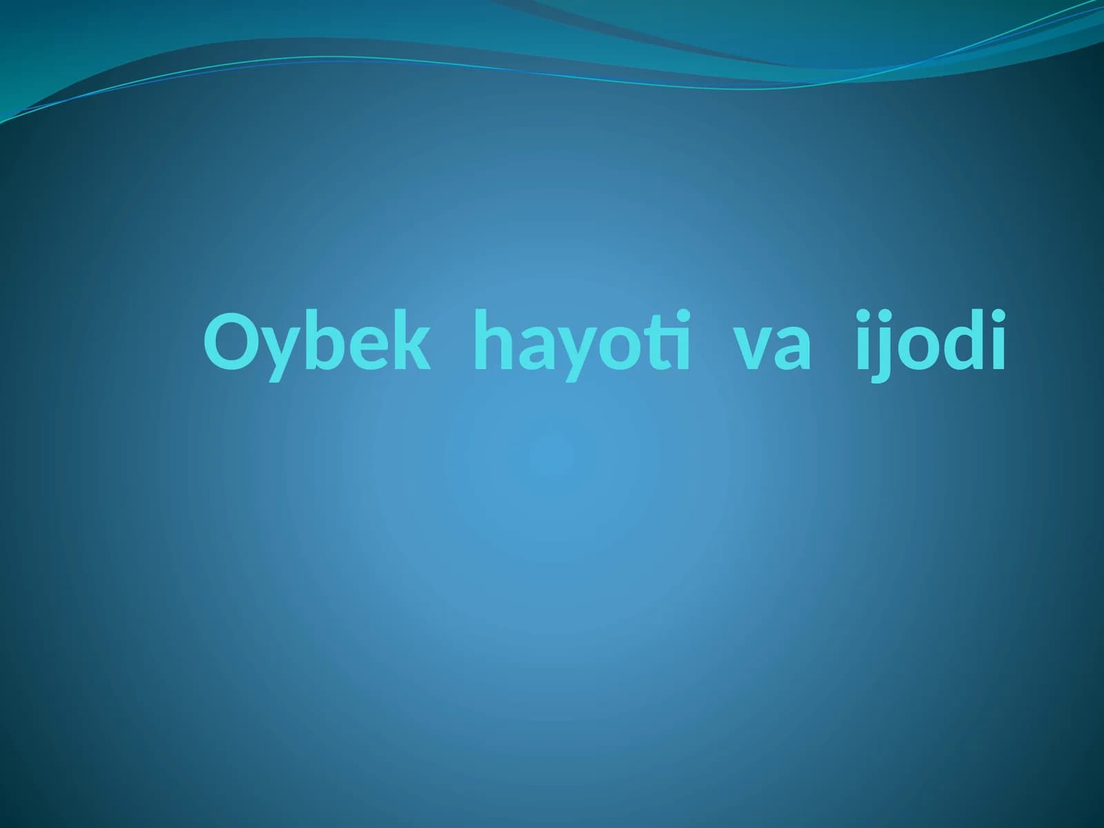 Oybekhayotivaijodi