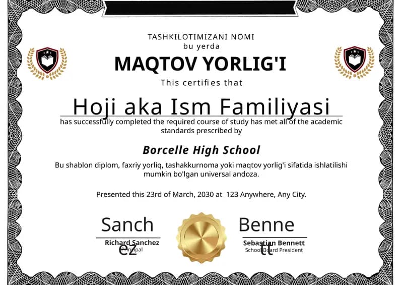 MAQTOV YORLIG'I