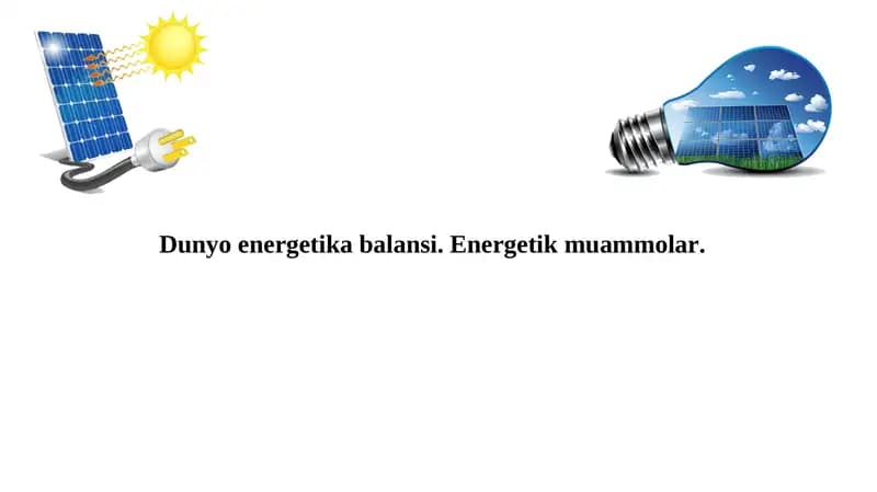 Dunyo energetika balansi