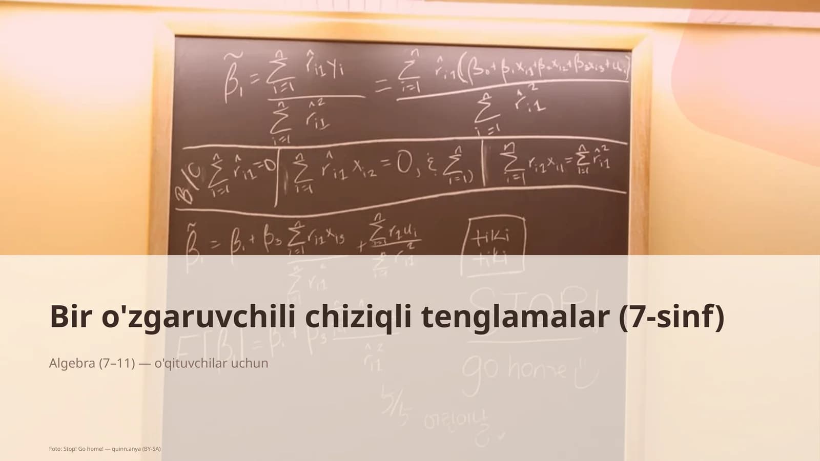 Algebra (7–11) — o'qituvchilar uchun