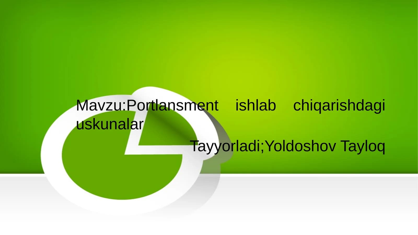 Portlansment ishlab chiqarishdagi uskunalar