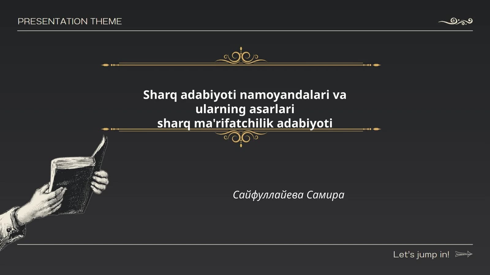 Sharq adabiyoti namoyandalari va ularning asarlari