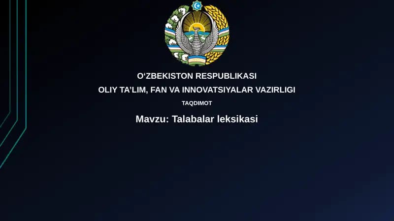 Talabalar leksikasi