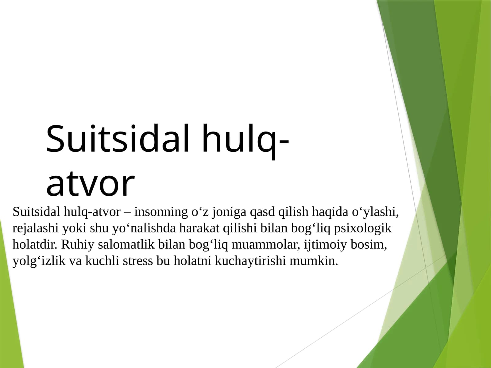 Suitsidal xulq-atvor