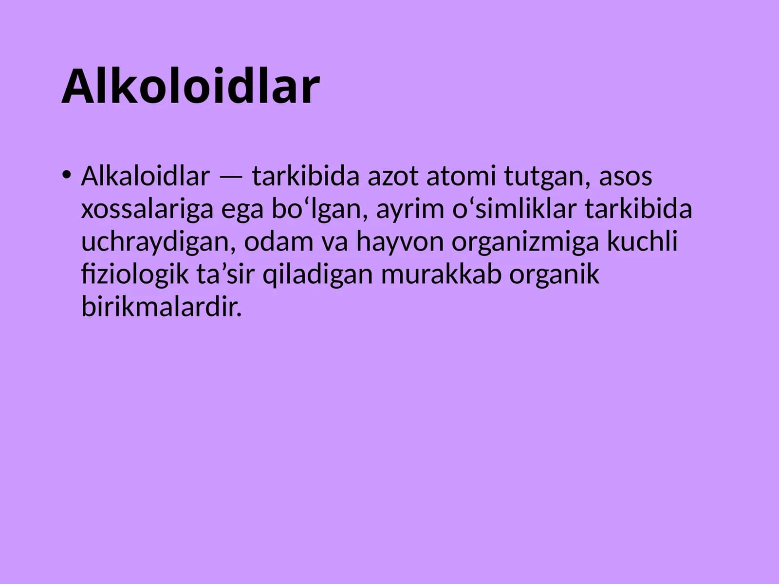 Alkaloidlar