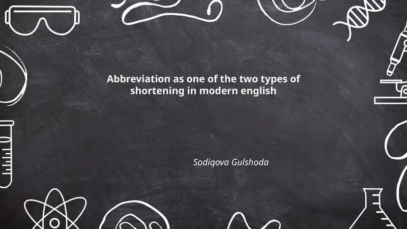Abbreviation in Modern English