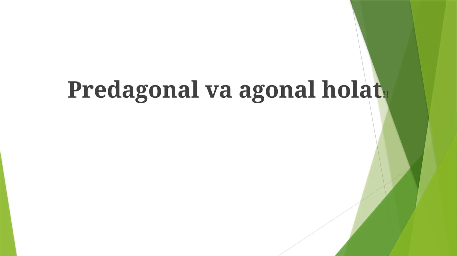 Agoniya holatidagi fiziologik o'zgarishlar