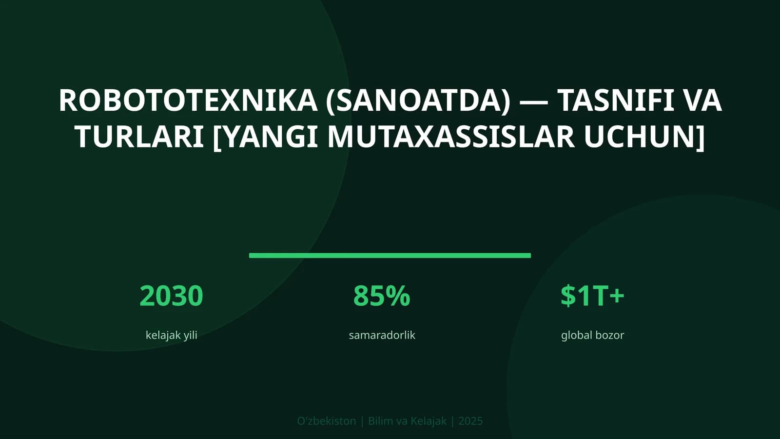 Robototexnika (sanoatda) — tasnifi va turlari [yangi mutaxassislar uchun]