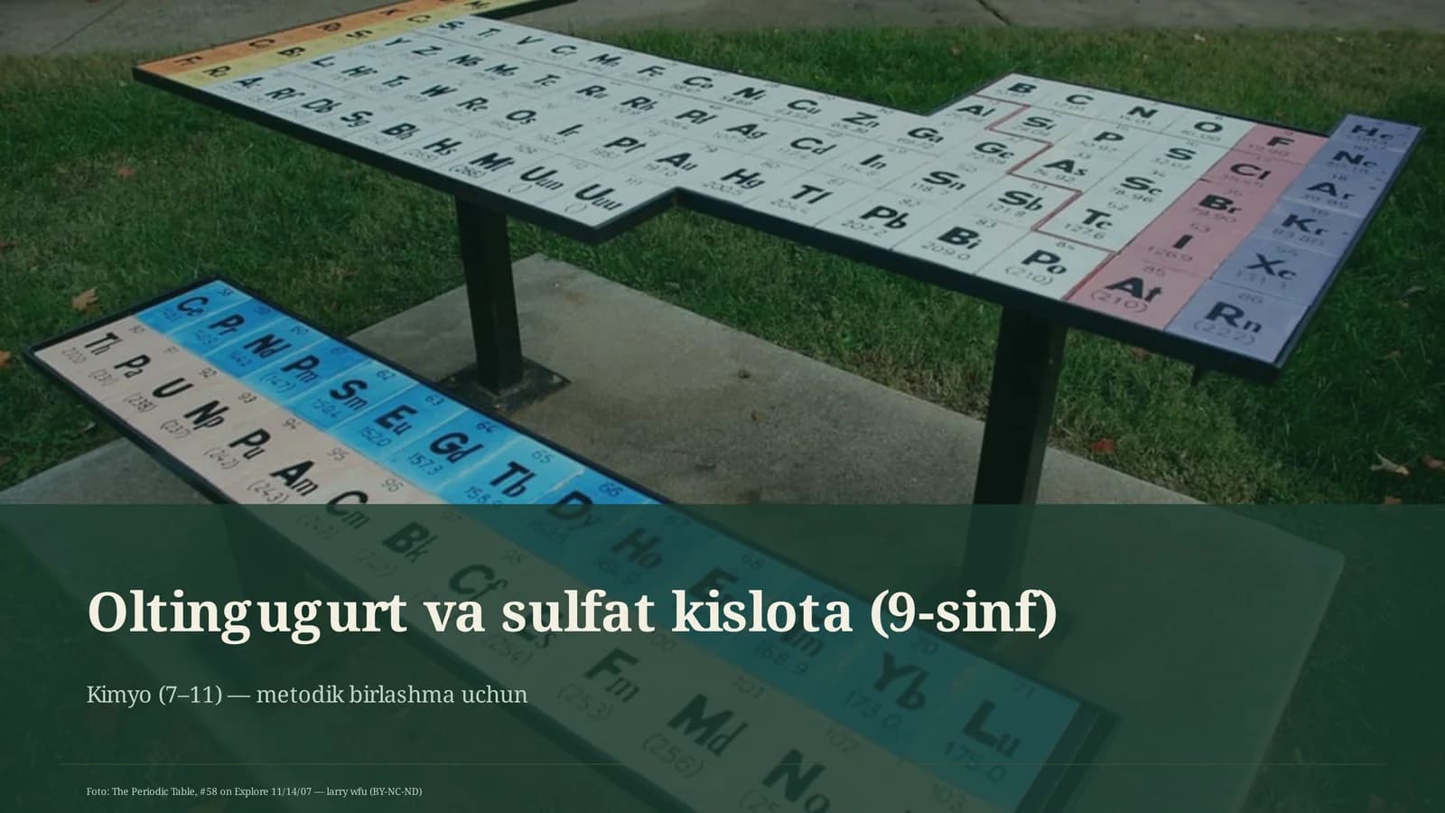 Oltingugurt va sulfat kislota (9-sinf)