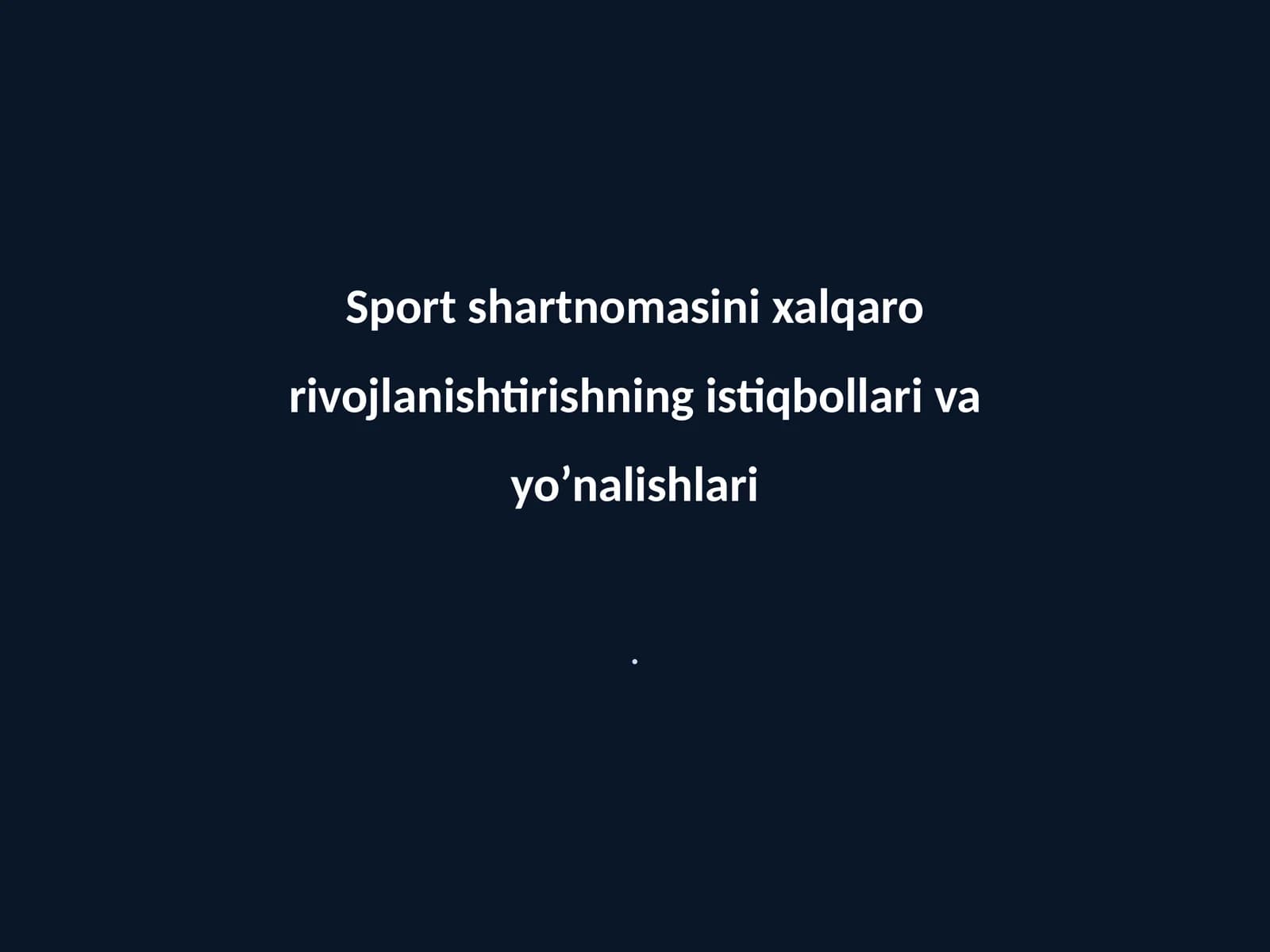 Xalqaro sport shartnomalari
