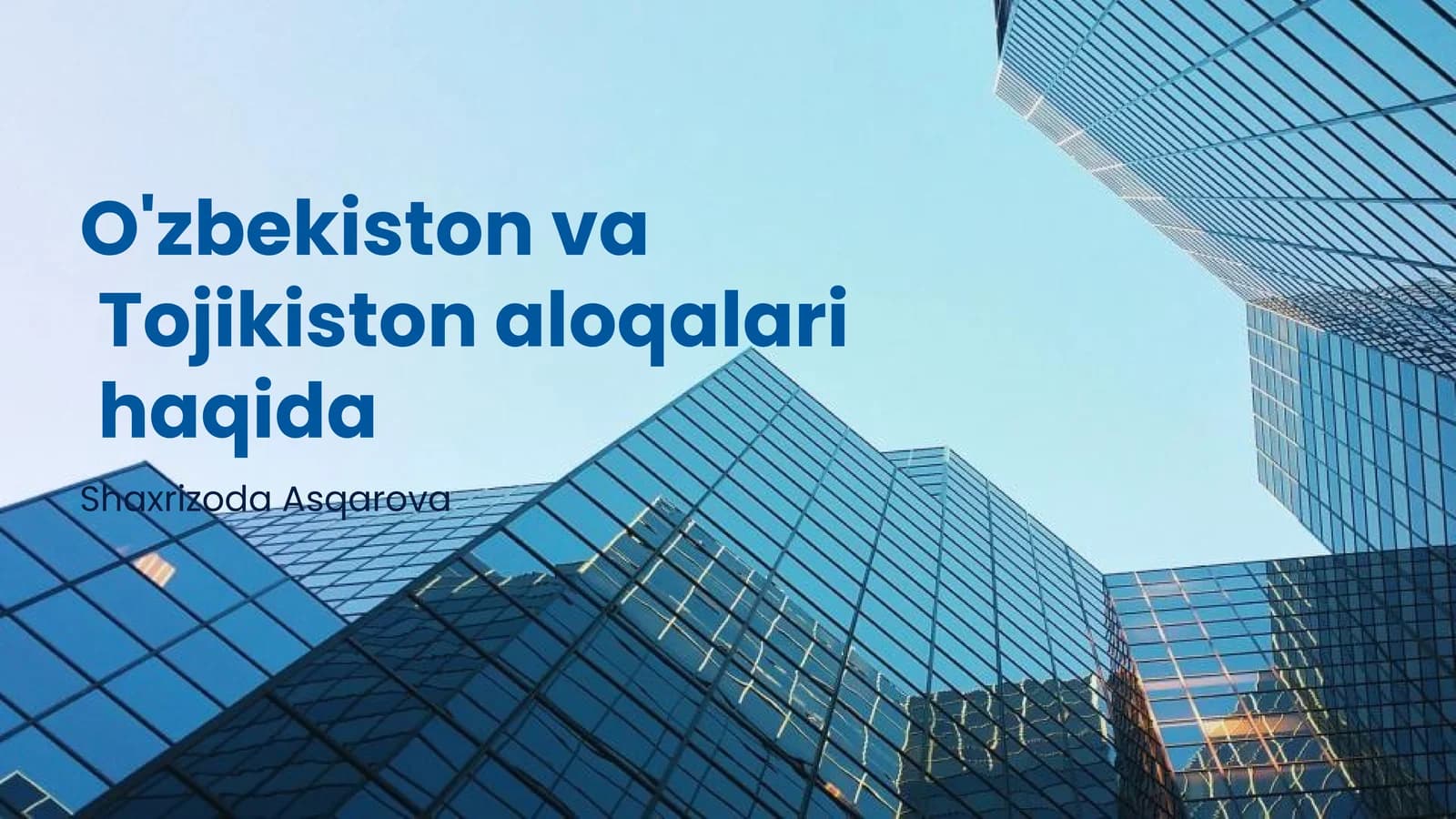 O'zbekiston va Tojikiston munosabatlari