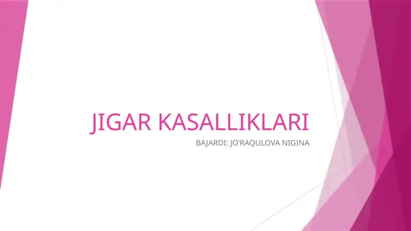 JIGAR KASALLIKLARI