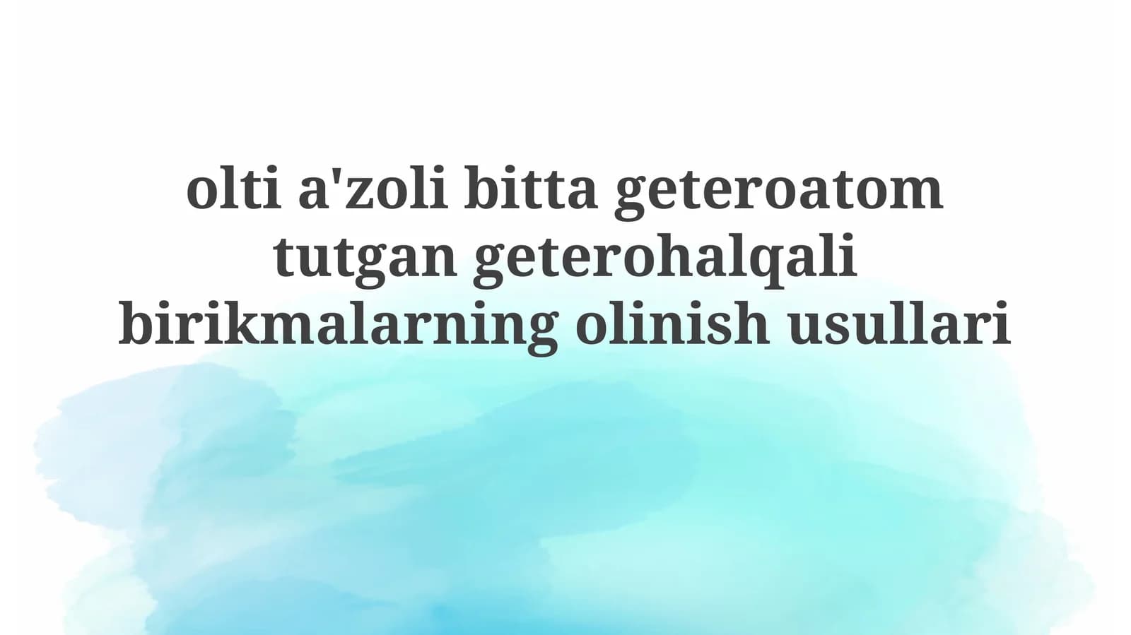 Piril singari 6 a'zoli geterotsikllar