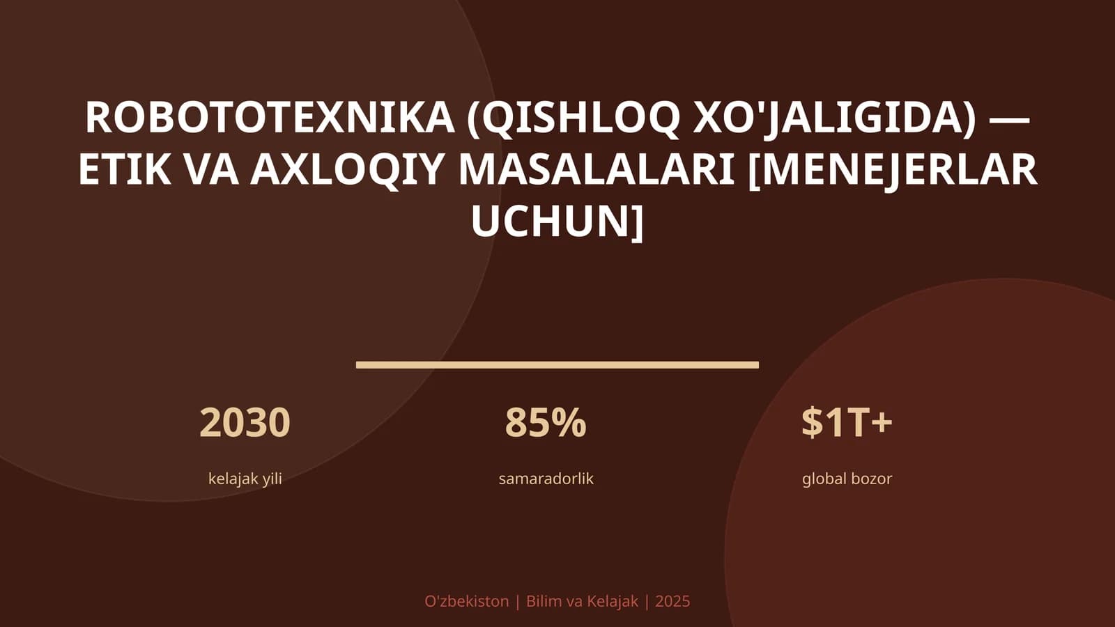 Robototexnika (qishloq xo'jaligida) — etik va axloqiy masalalari [menejerlar uchun]