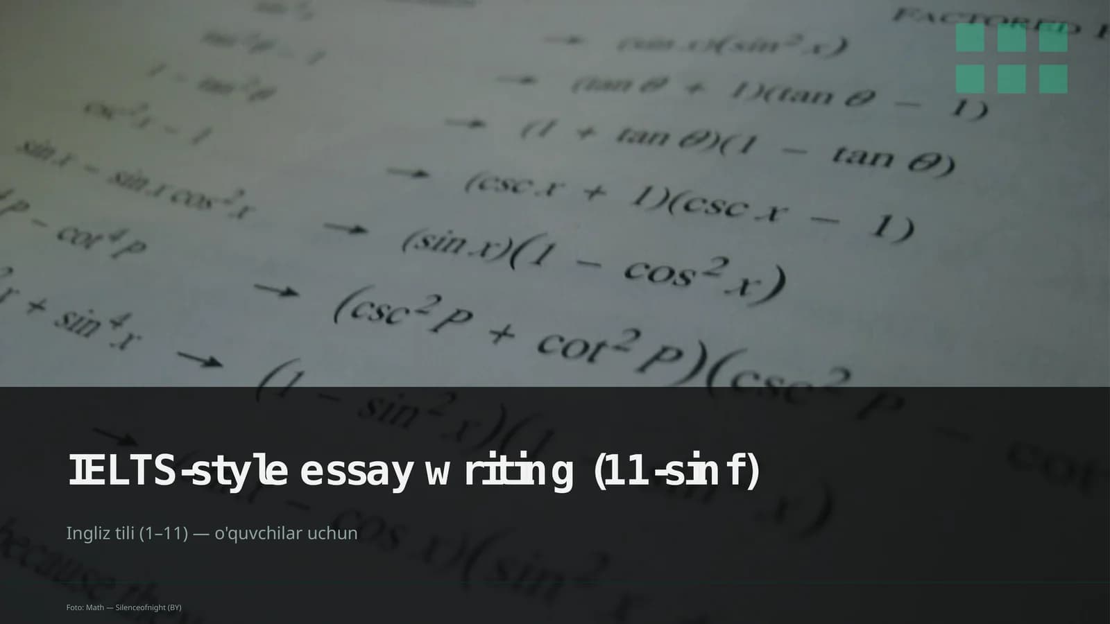 IELTS-style essay writing (11-sinf)