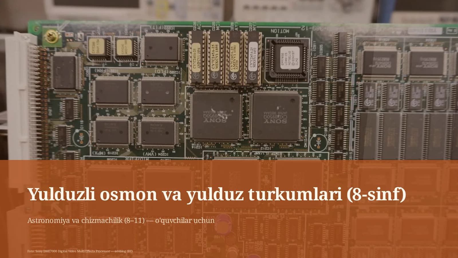Yulduzli osmon va yulduz turkumlari (8-sinf)