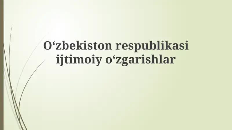 Demografik o'zgarishlar va urbanizatsiya