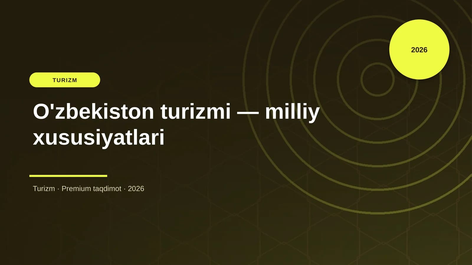O'zbekiston turizmi — milliy xususiyatlari
