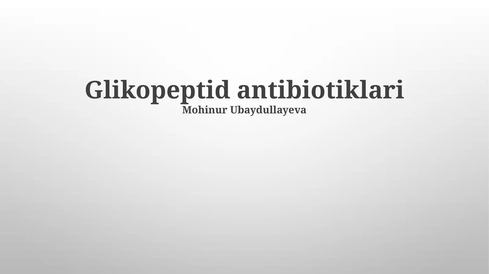 Glikopeptid antibiotiklari