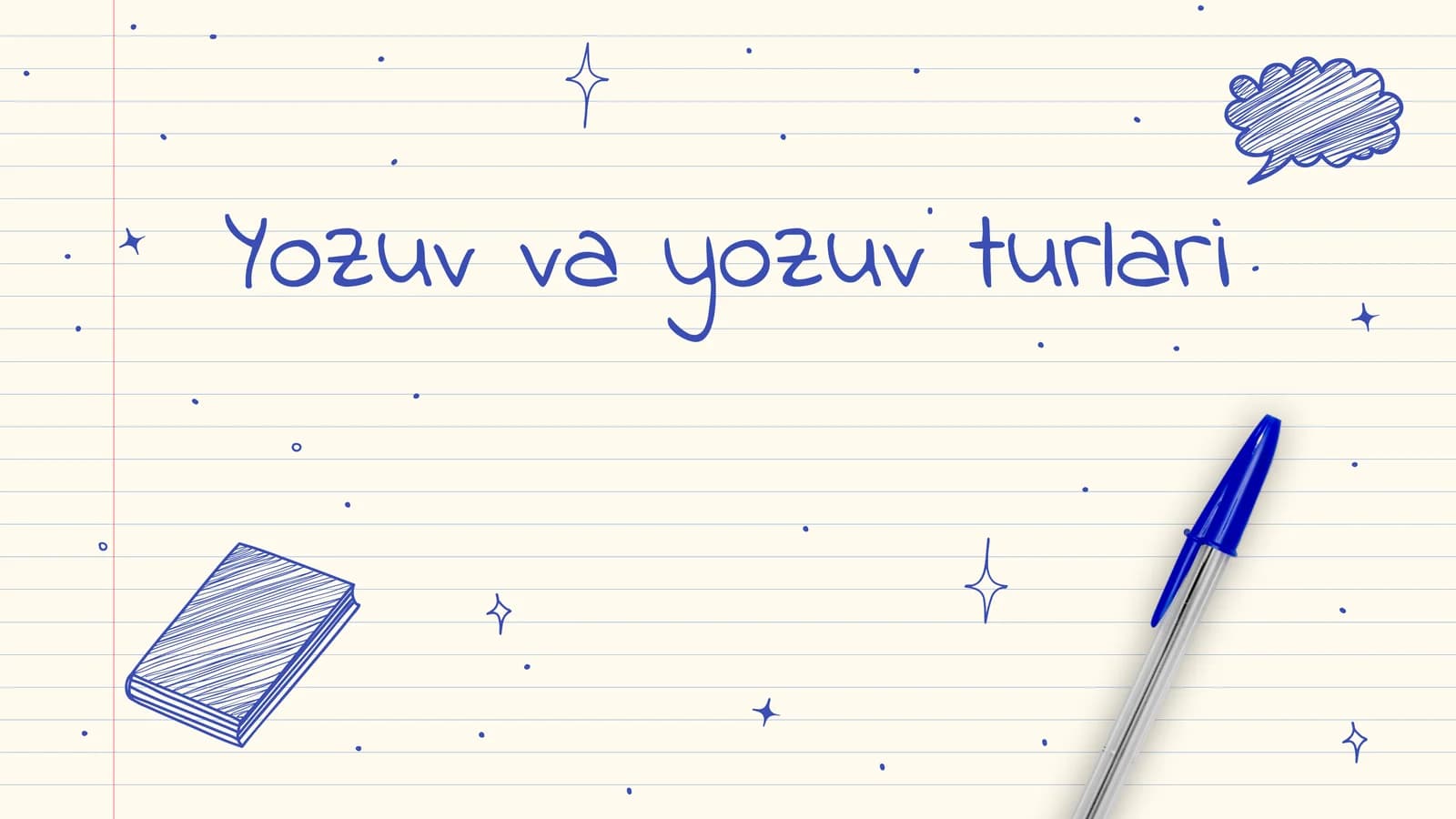 Yozuv va yozuv turlari slayd