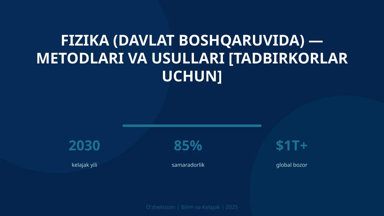Fizika (davlat boshqaruvida) — metodlari va usullari [tadbirkorlar uchun]
