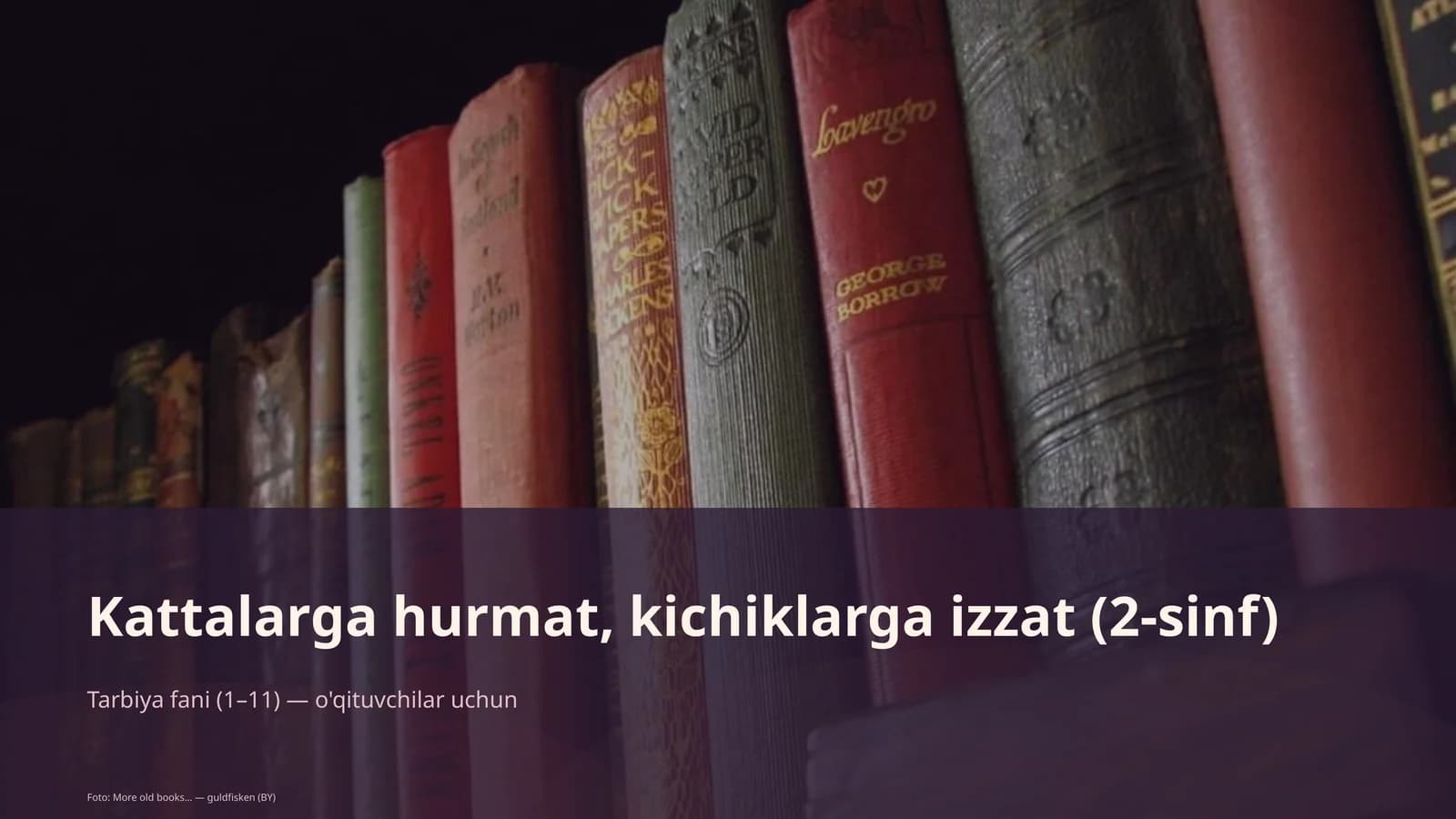 Kattalarga hurmat, kichiklarga izzat (2-sinf)