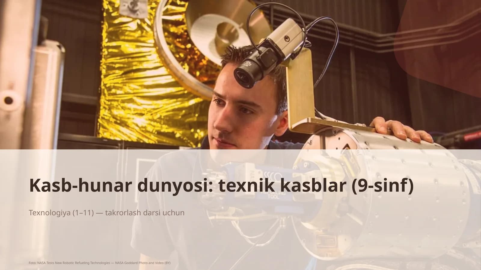 Kasb-hunar dunyosi: texnik kasblar (9-sinf)