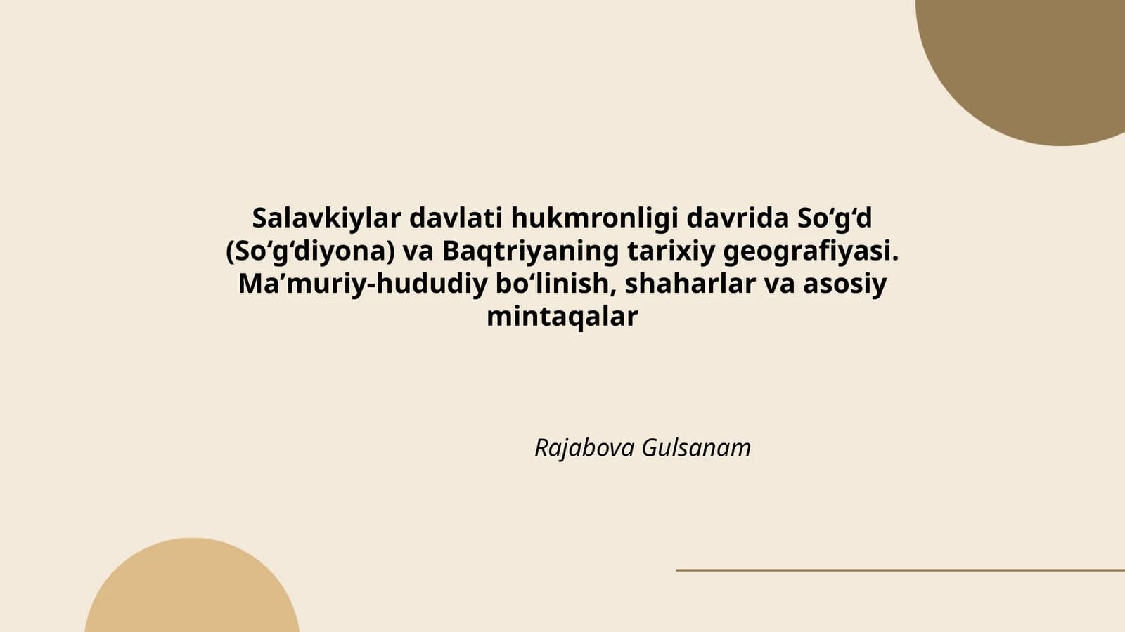 So‘g‘d (So‘g‘diyona) va Baqtriyaning tarixiy geografiyasi