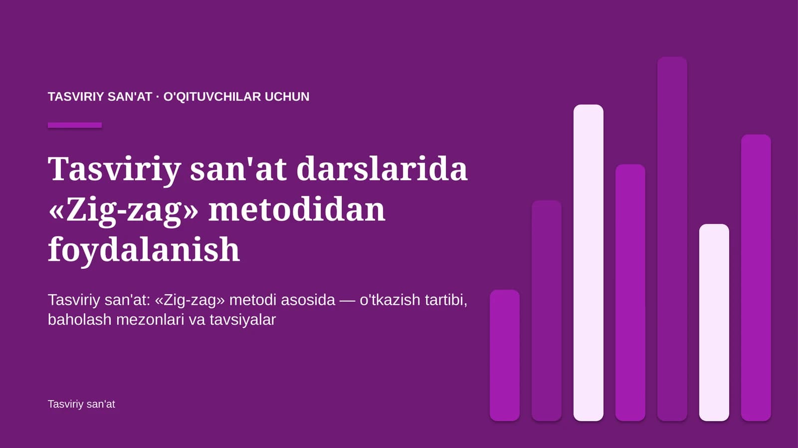 tasviriy san'at darslarida zig zag metodidan foydalanish 1594