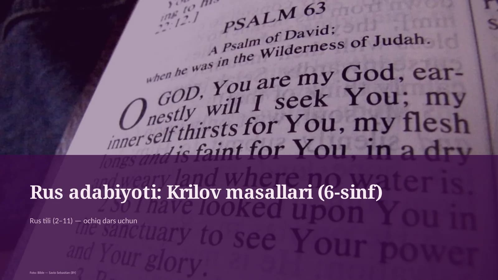 Rus adabiyoti: Krilov masallari (6-sinf)