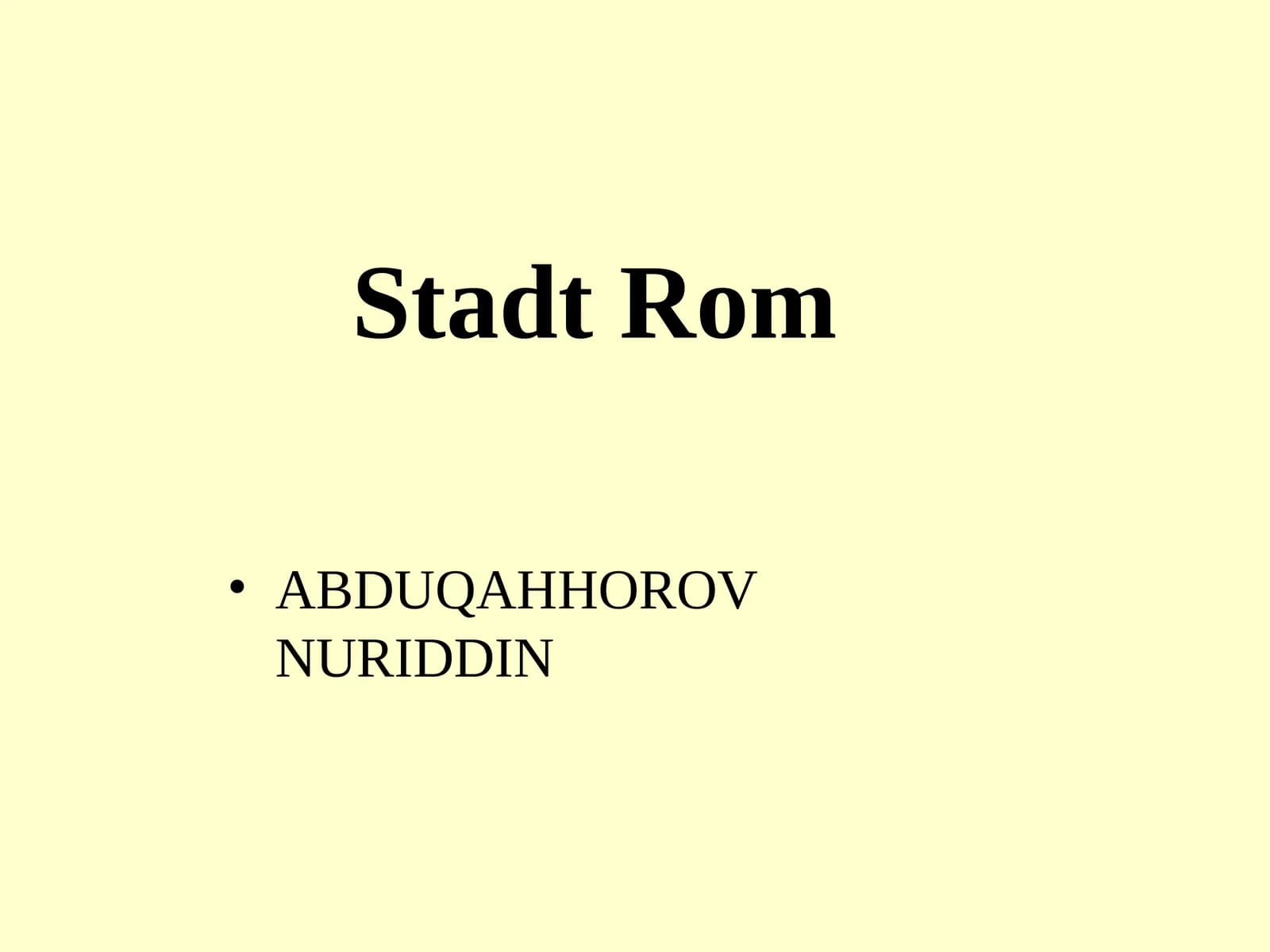 Stadt Rom