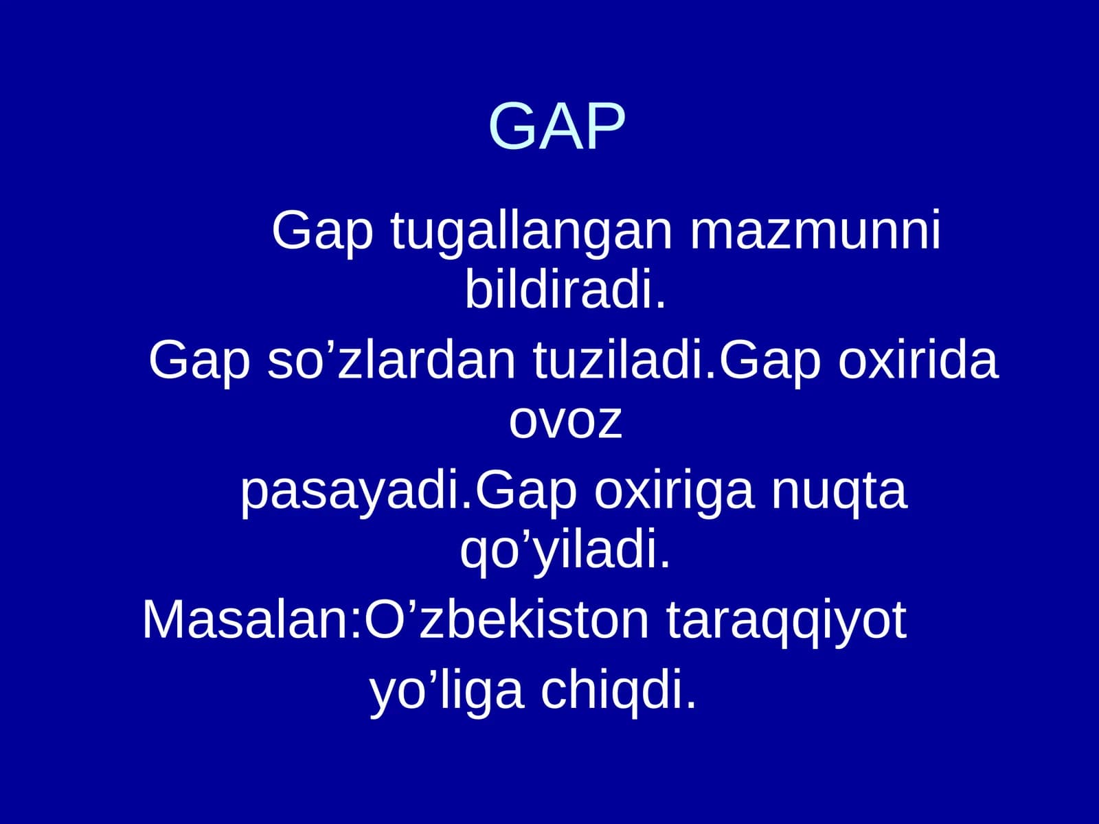 Gap bo`laklari