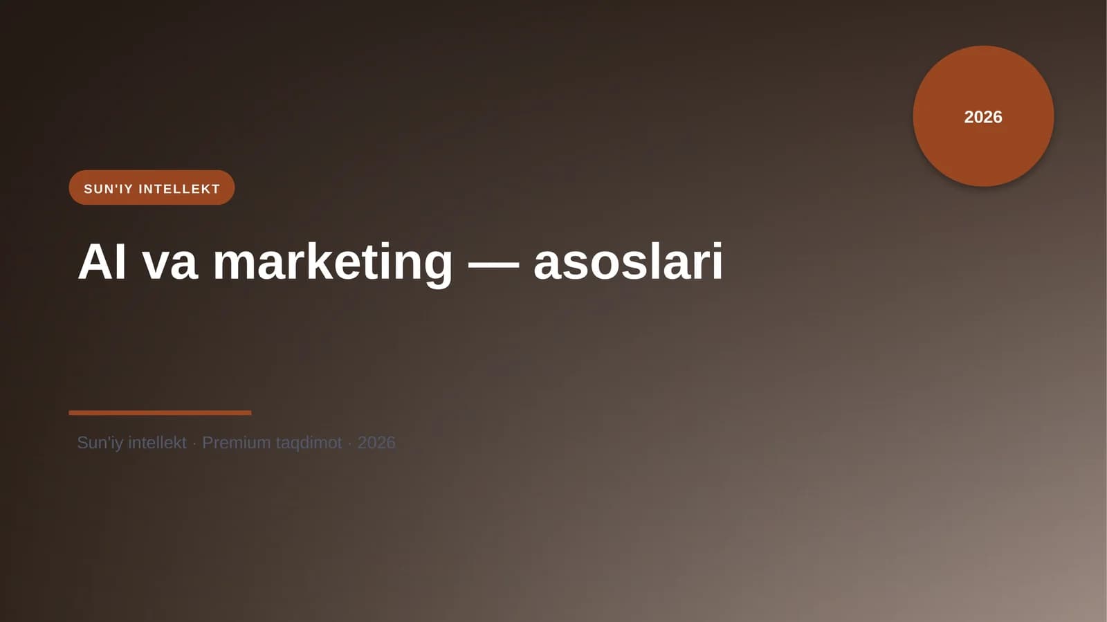 AI va marketing — asoslari